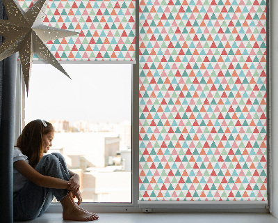 Fabric roller blind Colorful triangles