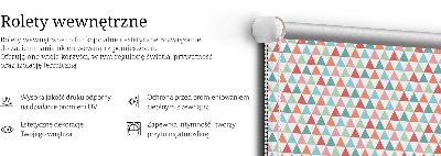 Fabric roller blind Colorful triangles