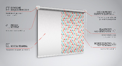 Fabric roller blind Colorful triangles