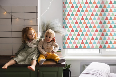 Fabric roller blind Colorful triangles