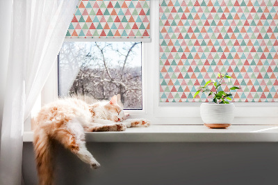 Fabric roller blind Colorful triangles