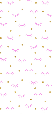 Modern roller blind Drawn eyebrows and dots