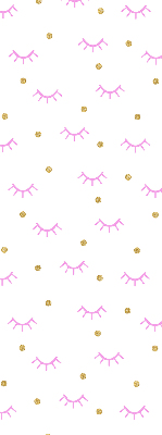 Modern roller blind Drawn eyebrows and dots