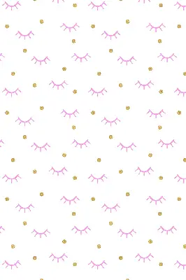 Modern roller blind with drawn eyebrows and dots pattern