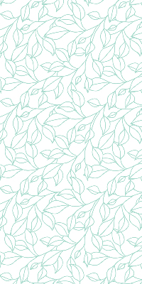 Roller blind for large window Turquoise leaves