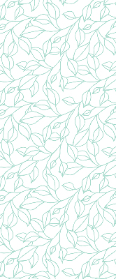 Roller blind for large window Turquoise leaves