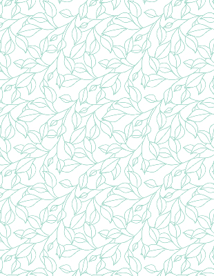 Roller blind for large window Turquoise leaves