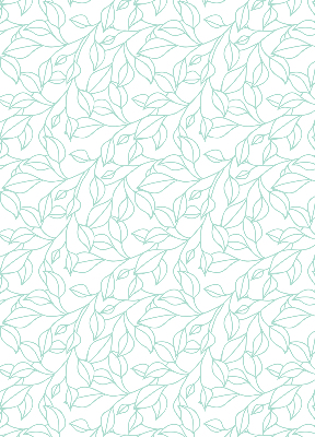Roller blind for large window Turquoise leaves