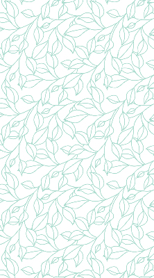Roller blind for large window Turquoise leaves
