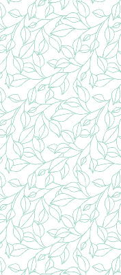 Roller blind for large window Turquoise leaves