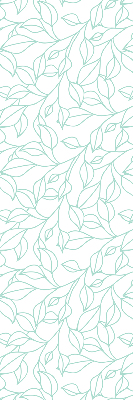 Roller blind for large window Turquoise leaves