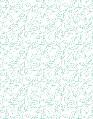 Roller blind for large window Turquoise leaves