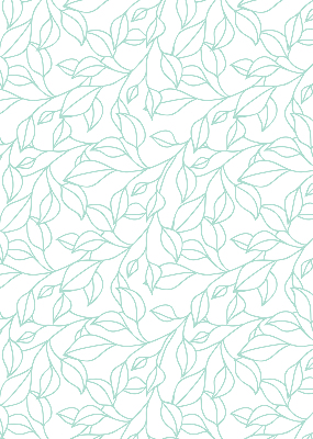 Roller blind for large window Turquoise leaves