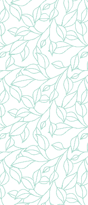 Roller blind for large window Turquoise leaves