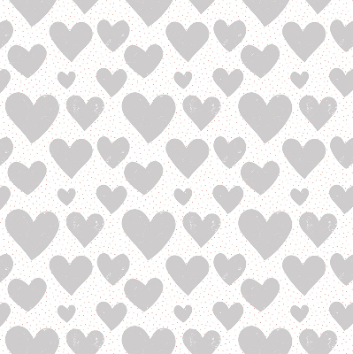 Fabric roller blind Gray hearts