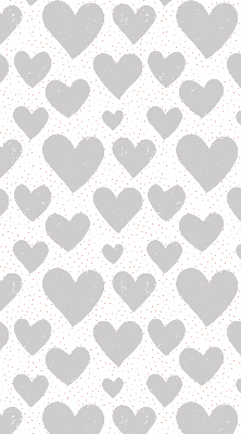 Fabric roller blind Gray hearts