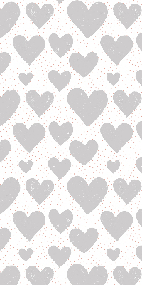 Fabric roller blind Gray hearts