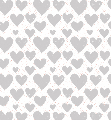 Fabric roller blind Gray hearts
