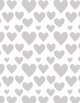 Fabric roller blind Gray hearts