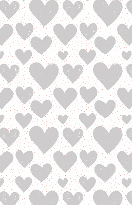 Fabric roller blind Gray hearts