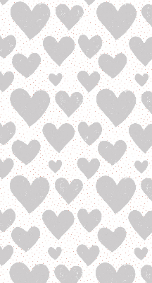 Fabric roller blind Gray hearts