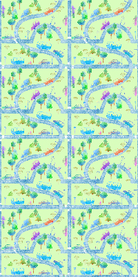 Modern roller blind Streets