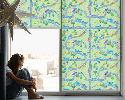 Modern roller blind Streets