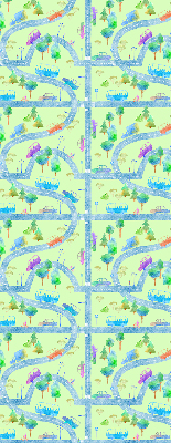 Modern roller blind Streets