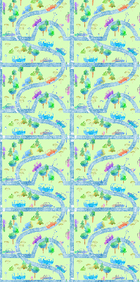 Modern roller blind in streets print