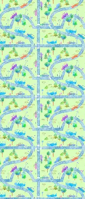 Modern roller blind in streets print