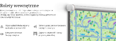 Modern roller blind Streets