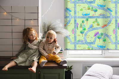 Modern roller blind Streets