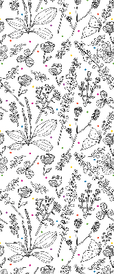Roller blind for large window Drawn plants