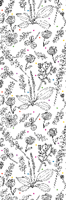 Roller blind for large window Drawn plants