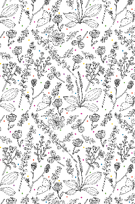 Roller blind for large window Drawn plants