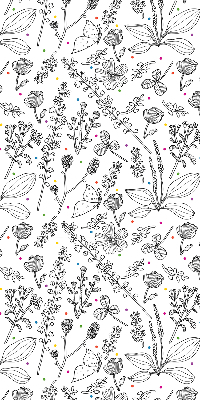 Roller blind for large window Drawn plants