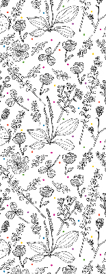 Roller blind for large window Drawn plants