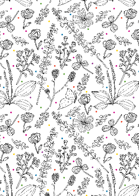Roller blind for large window Drawn plants