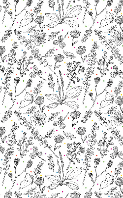 Roller blind for large window Drawn plants