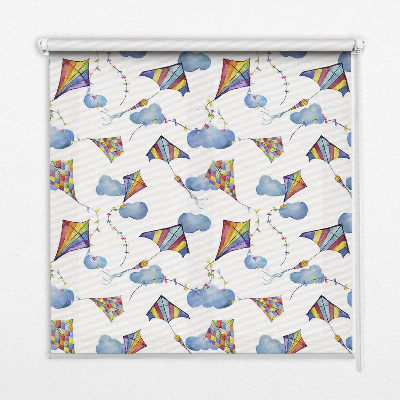 Fabric roller blind Colorful kites