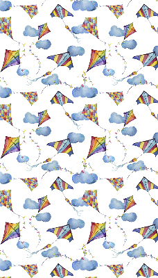 Fabric roller blind with a colorful kites print
