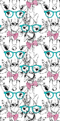 Modern roller blind Giraffe with glasses