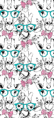 Modern roller blind Giraffe with glasses