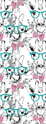 Modern roller blind Giraffe with glasses