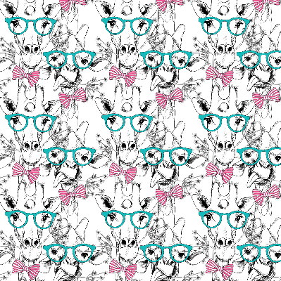 Modern roller blind Giraffe with glasses