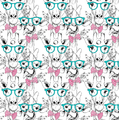 Modern roller blind Giraffe with glasses
