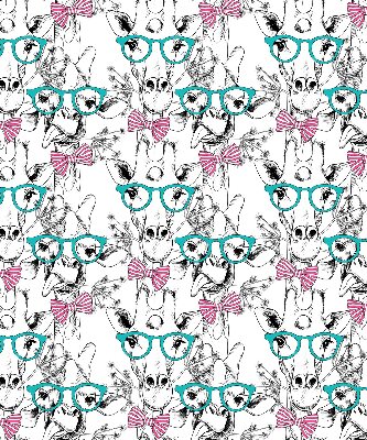 Modern roller blind Giraffe with glasses