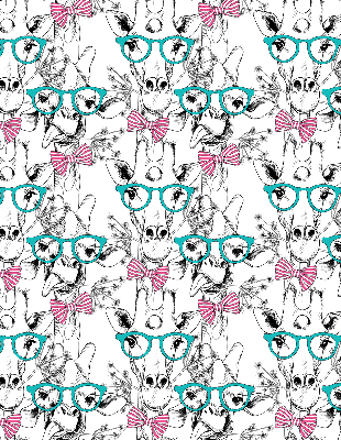 Modern roller blind Giraffe with glasses