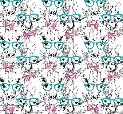 Modern roller blind Giraffe with glasses