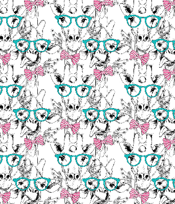 Modern roller blind Giraffe with glasses